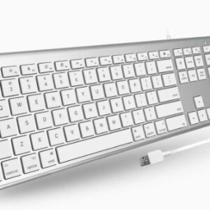 MACALLY FULL SIZE USB WIRED KEYBOARD FOR MAC AND